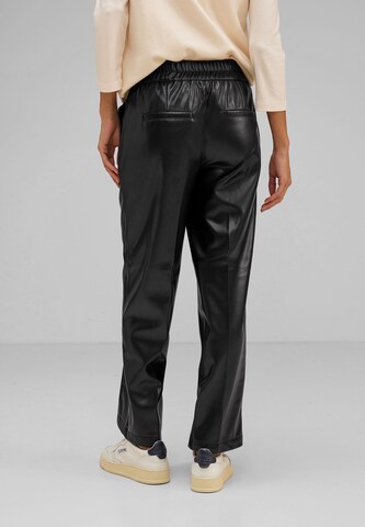 STREET ONE Regular Trousers with creases in Black