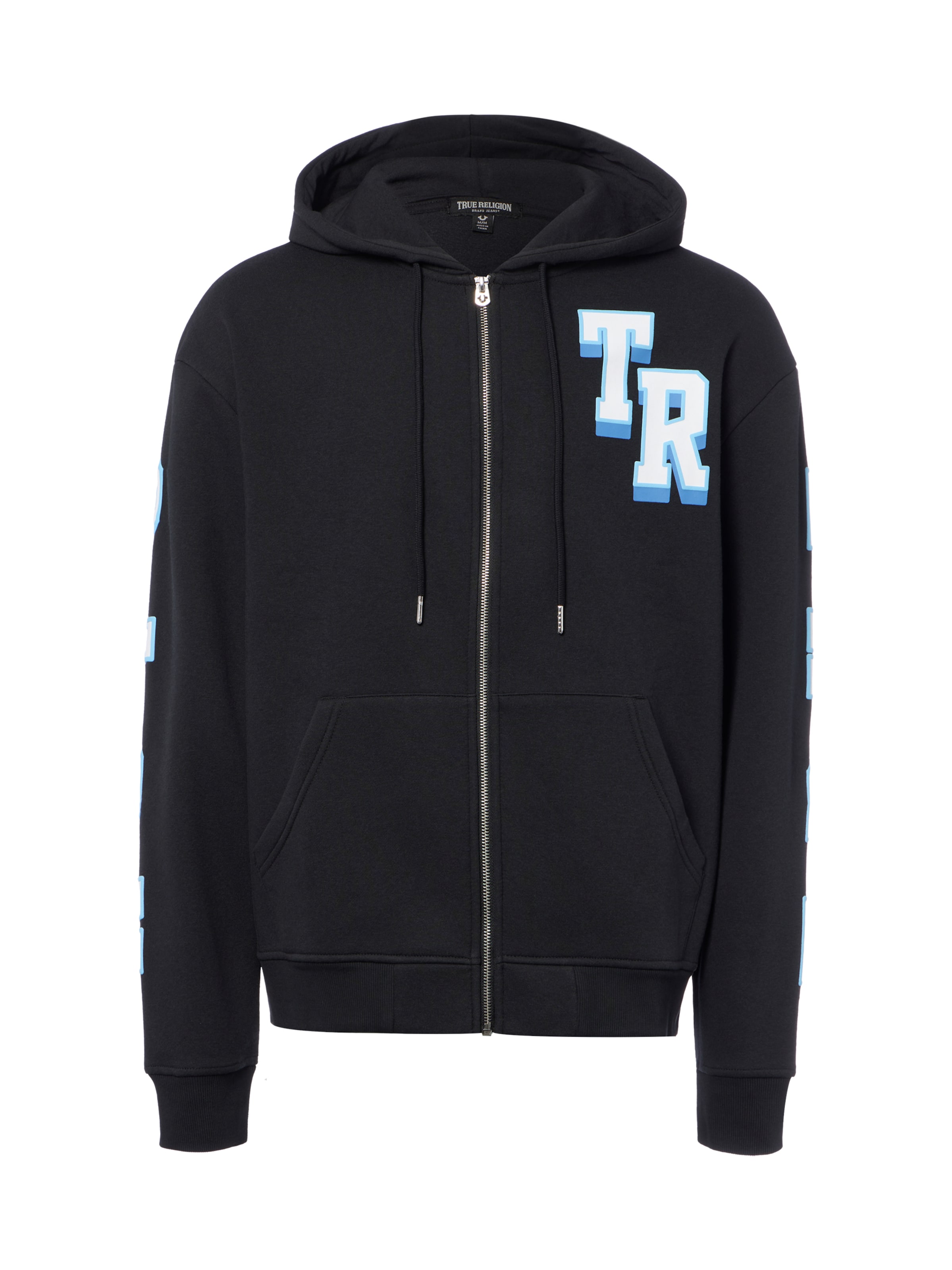 True Religion Sweatjacke in Schwarz: Vorderseite
