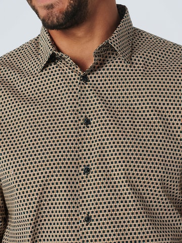 No Excess Regular fit Button Up Shirt in Beige