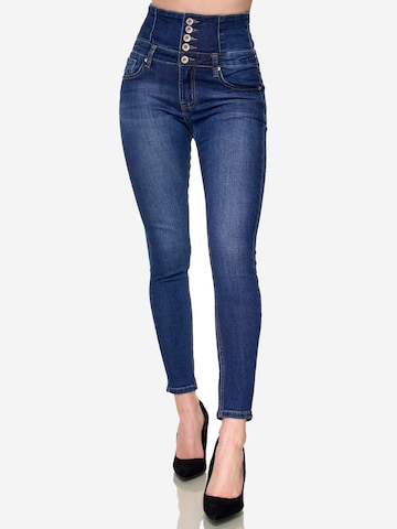 Skinny Jean Elara en bleu : devant