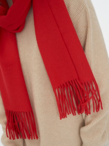 GOBI Cashmere Sjaal 'Unisex Cashmere Fringed Scarf' in Rood