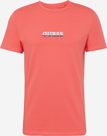 GUESS Majica 'MAKSIM' | oranžna barva: sprednja stran