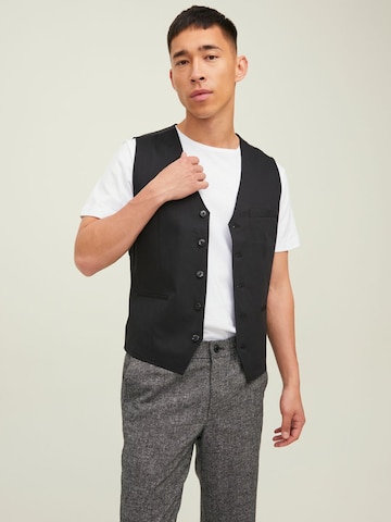 Gilet de costume 'Franco' JACK & JONES en noir : devant