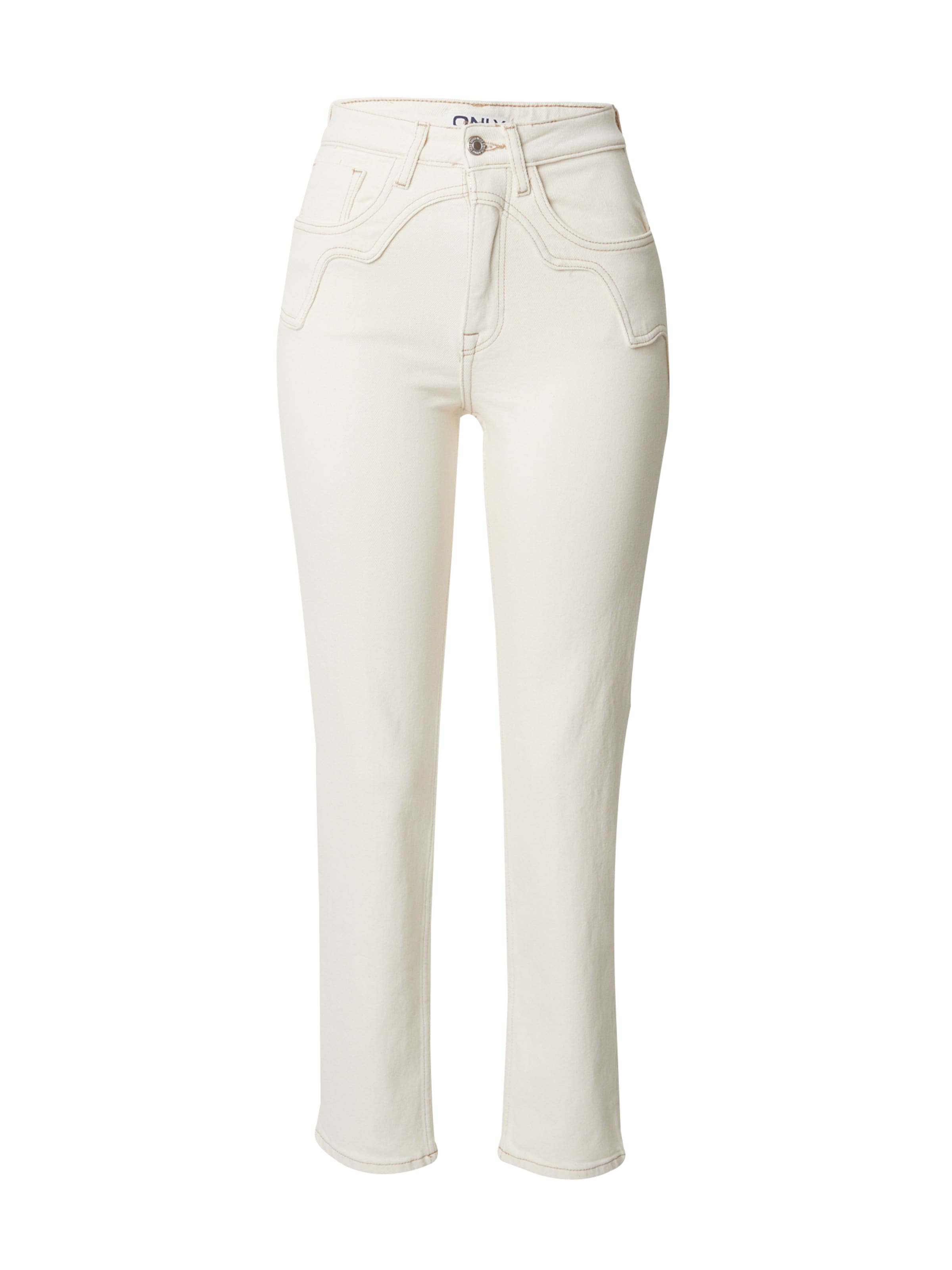 ONLY Слим фит Дънки 'STORMY' в бежово: отпред