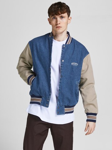 Veste mi-saison 'Mash Up' JACK & JONES en bleu : devant