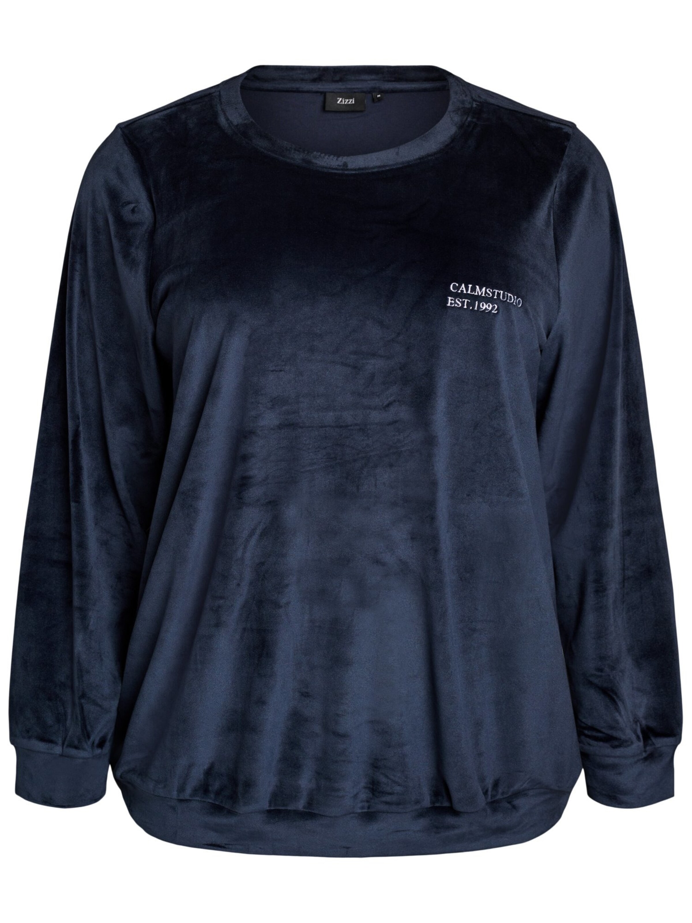 Zizzi Sweatshirt in Blau: Vorderseite