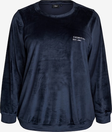 Zizzi Sweatshirt in Blau: Vorderseite