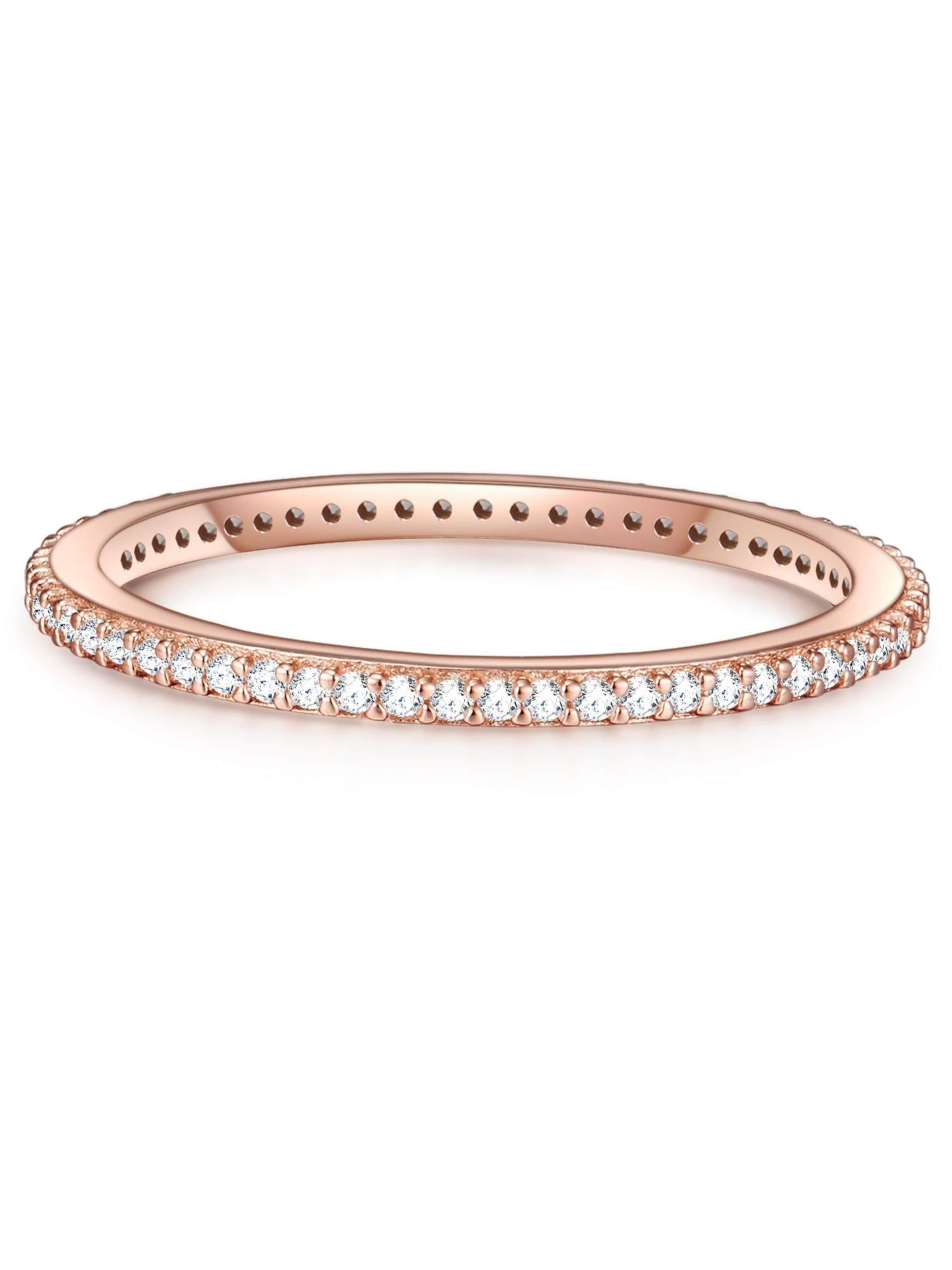 Glanzstücke München Ring in rosegold / transparent, Produktansicht