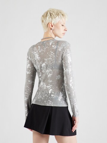 PIECES Shirt 'SILVIA' in Silver