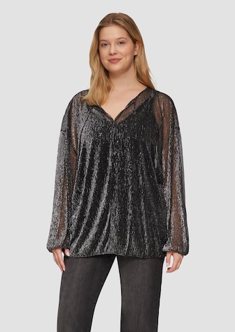 s.Oliver Blouse in Zwart: voorkant
