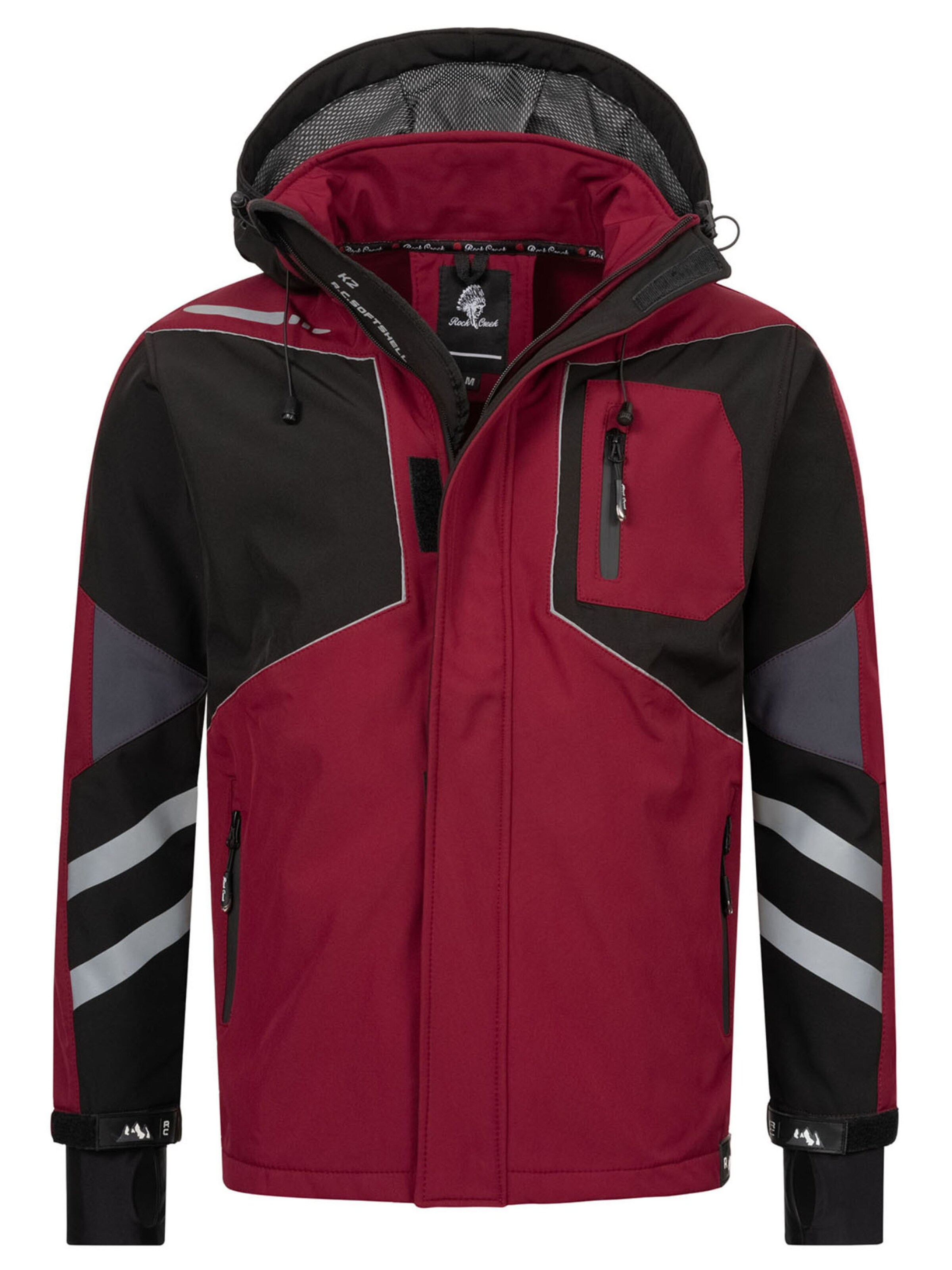 Rock Creek Outdoorjacke in Rot: Vorderseite