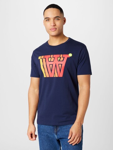 WOOD WOOD - Camiseta 'Ace' en azul: frente