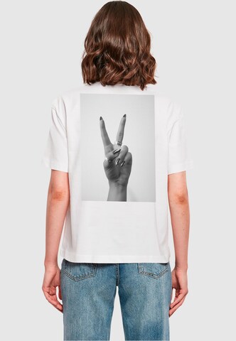 Miss Tee - Camiseta 'Peace Hand' en blanco: frente