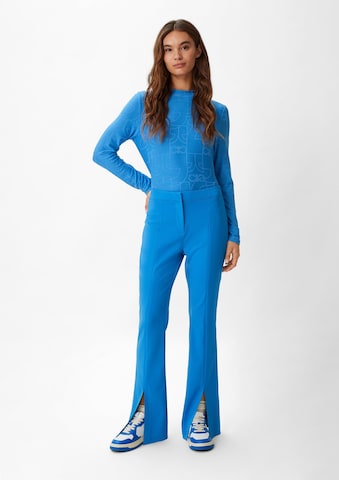 comma casual identity Flared Broek in Blauw: voorkant