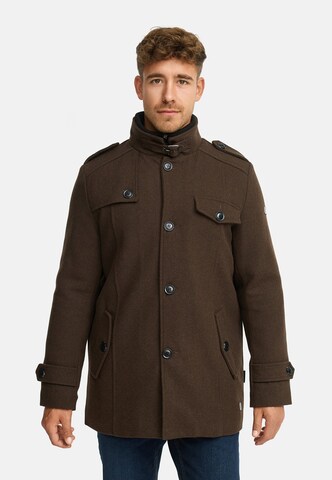 Manteau mi-saison 'Brandon' INDICODE JEANS en marron : devant