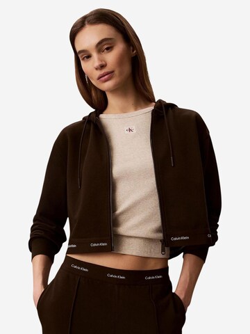 Calvin Klein Jeans Sweatvest 'LV047G252G' in Bruin: voorkant