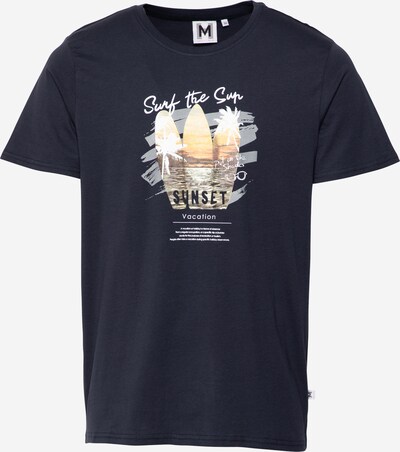 Hailys Men T-Shirt 'Marlon' en crème / bleu marine / marron / orange, Vue avec produit