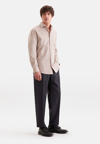 SEIDENSTICKER Regular fit Button Up Shirt in Beige