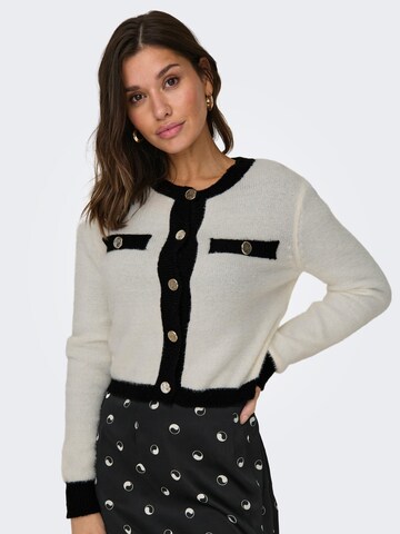 ONLY Knit cardigan 'LADY' in White: front