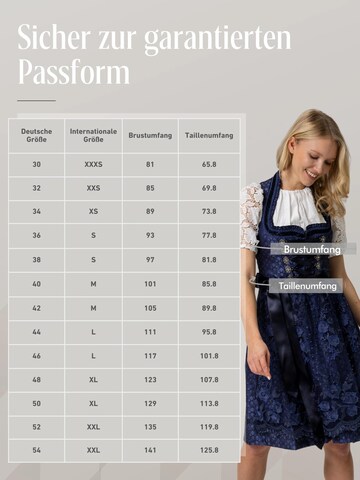 Trachtenhof Nübler Dirndl 'Dirndl midi Coro' in Blue