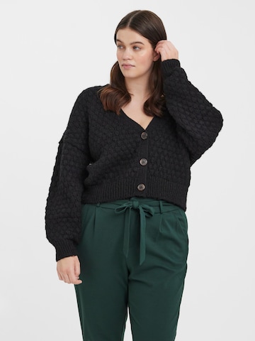 Vero Moda Curve Knit Cardigan 'Winnie' in Black: front
