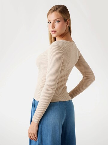 GUESS Knit Cardigan in Beige