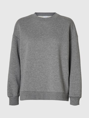 Sweat-shirt SELECTED FEMME en gris : devant