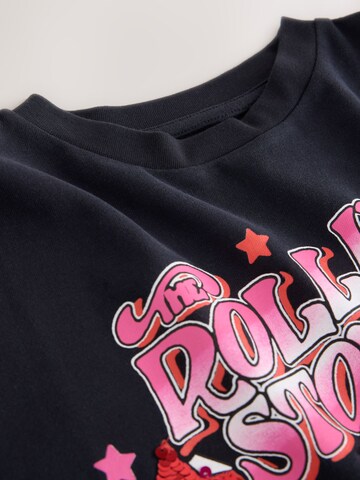 Next - Camiseta 'Sequin Rolling Stones' en negro