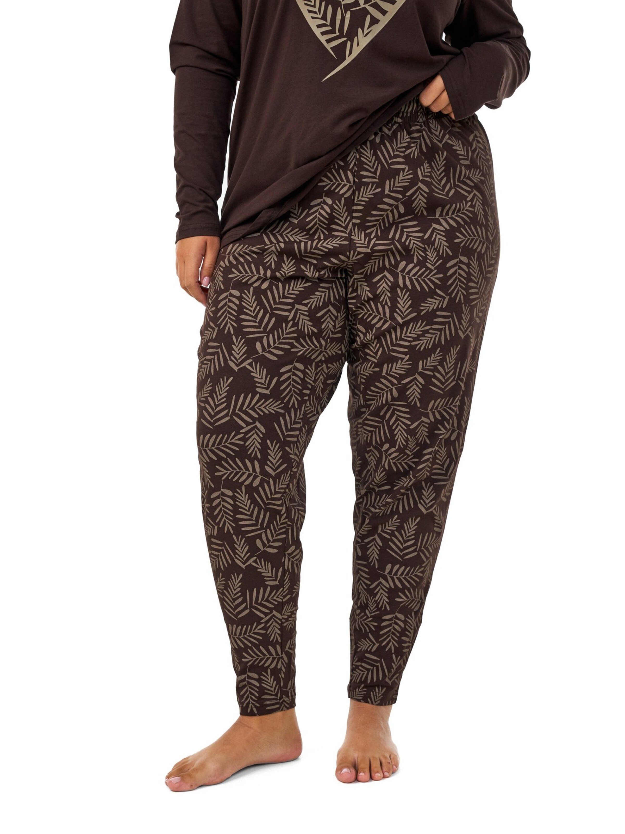 Pantaloni de pijama 'DANA' de la Zizzi pe maro: față