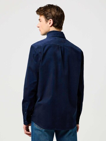 WRANGLER Regular fit Button Up Shirt '1 Pkt Corduroy Shirt' in Blue