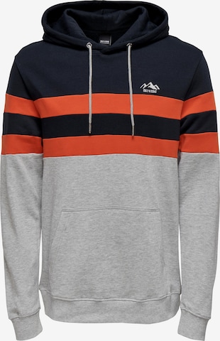 Only & Sons Sweatshirt 'Jacob' in Grey: front