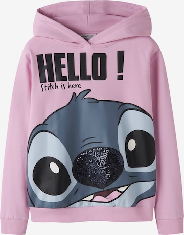 NAME IT Collegepaita 'NKFOlbana Stitch' värissä vaaleanpunainen: etupuoli