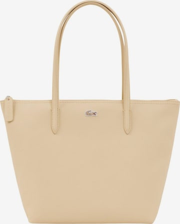 LACOSTE - Shopper 'Lacoste Sac Cabas / Shopping Femme L.12.12 Concept Jaune/Beige NF2037PK' em bege: frente
