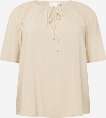 ONLY Carmakoma - Blusa 'ERINNA' en beige: frente