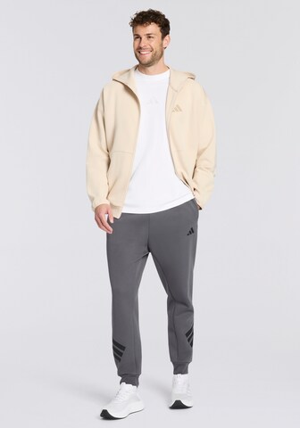 ADIDAS SPORTSWEAR Tapered Workout Pants 'Future Icons' in Grey