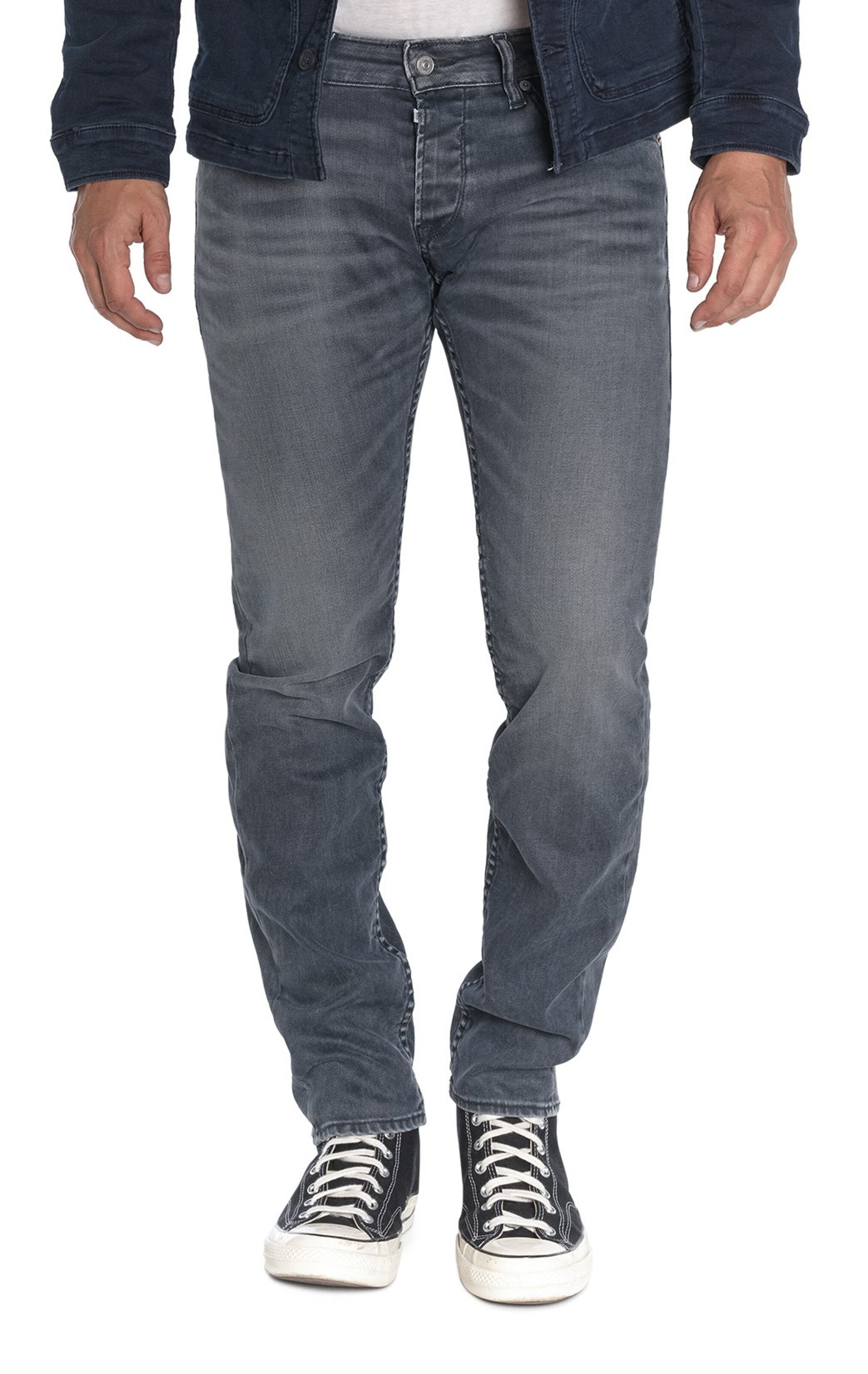 Le Temps Des Cerises Regular Jeans in Grijs: voorkant