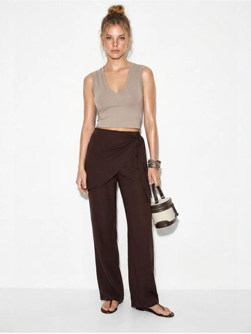 Wide leg Pantaloni 'Hose' di Bianco Lucci in marrone