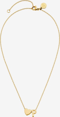 PURELEI - Cadena 'Letter Heart P' en oro: frente