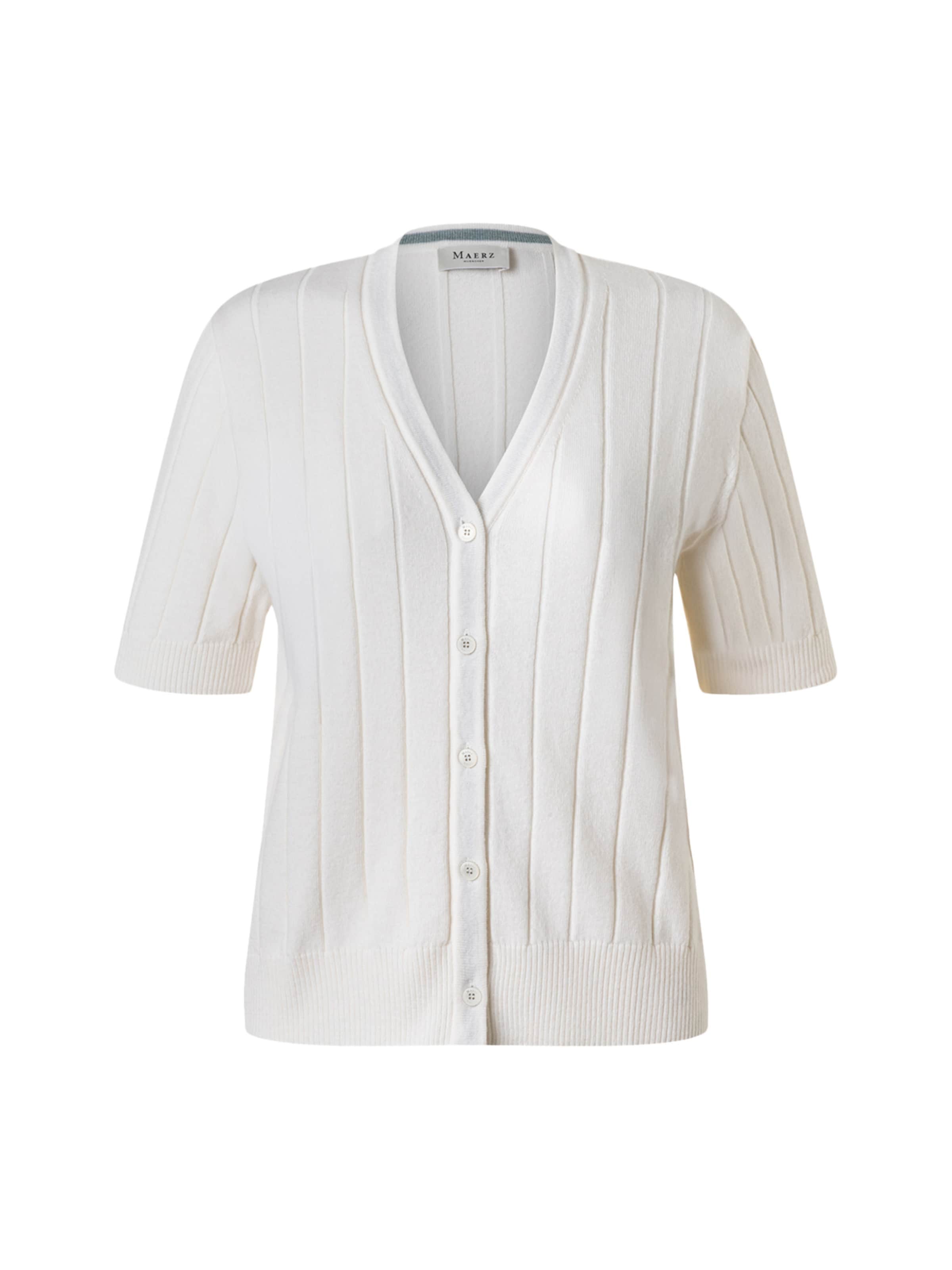 MAERZ Muenchen Strickjacke in Weiß: Vorderseite