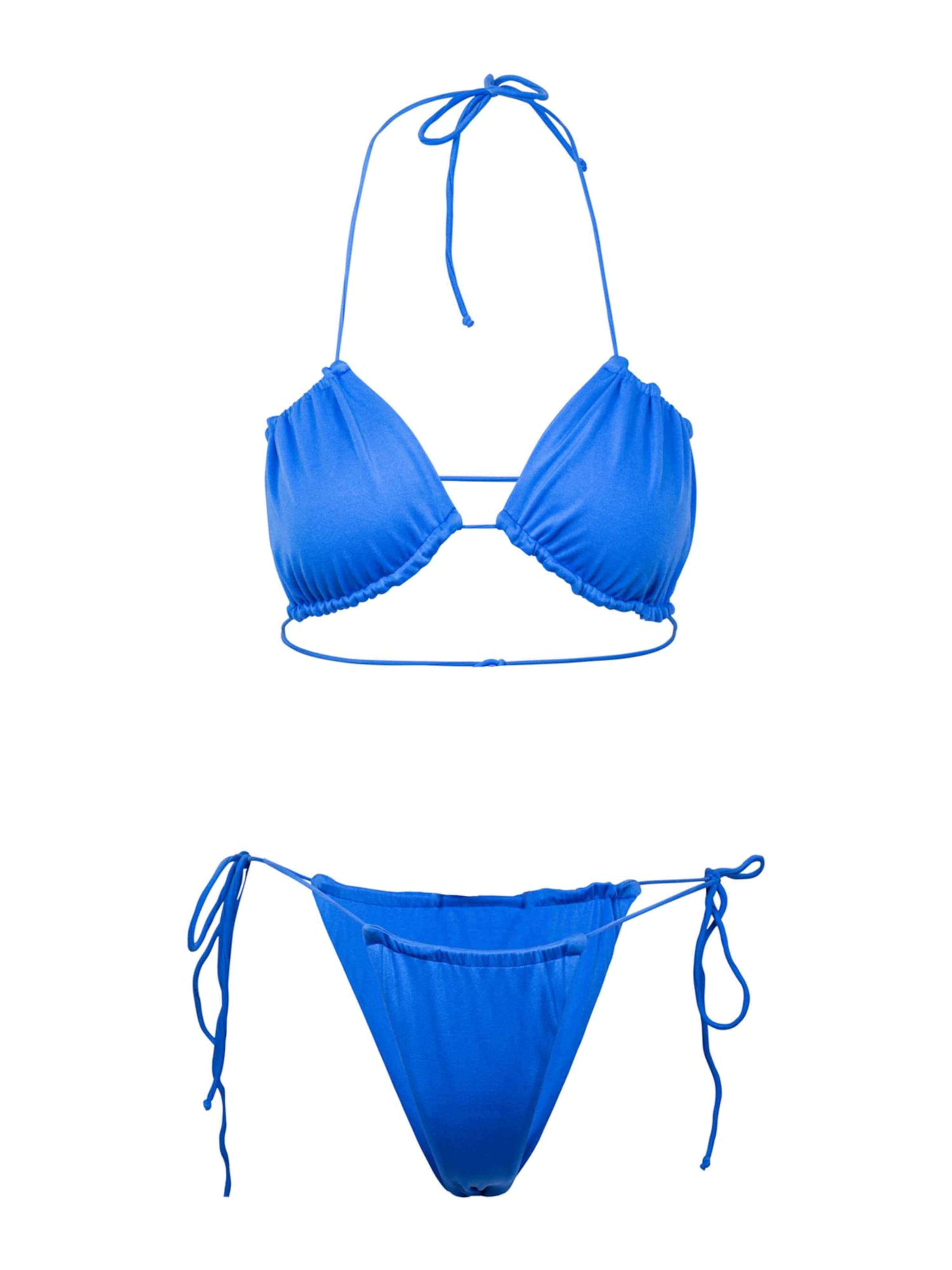 Kalaia Triangel Bikini 'Purple Leopard Gummie Bikini'‌‌‌‌‌ in Blau: Vorderseite