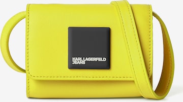 KARL LAGERFELD JEANS - Bolso de hombro en amarillo: frente