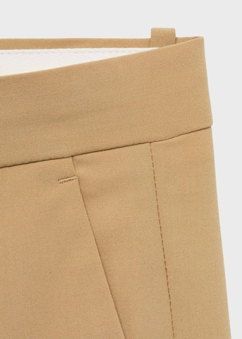 MANGO MAN Loose fit Pleat-Front Pants 'Boston' in Beige