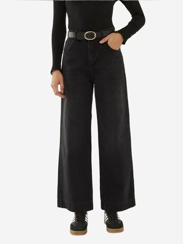 Hiccup Wide Leg Jeans in Schwarz: Vorderseite
