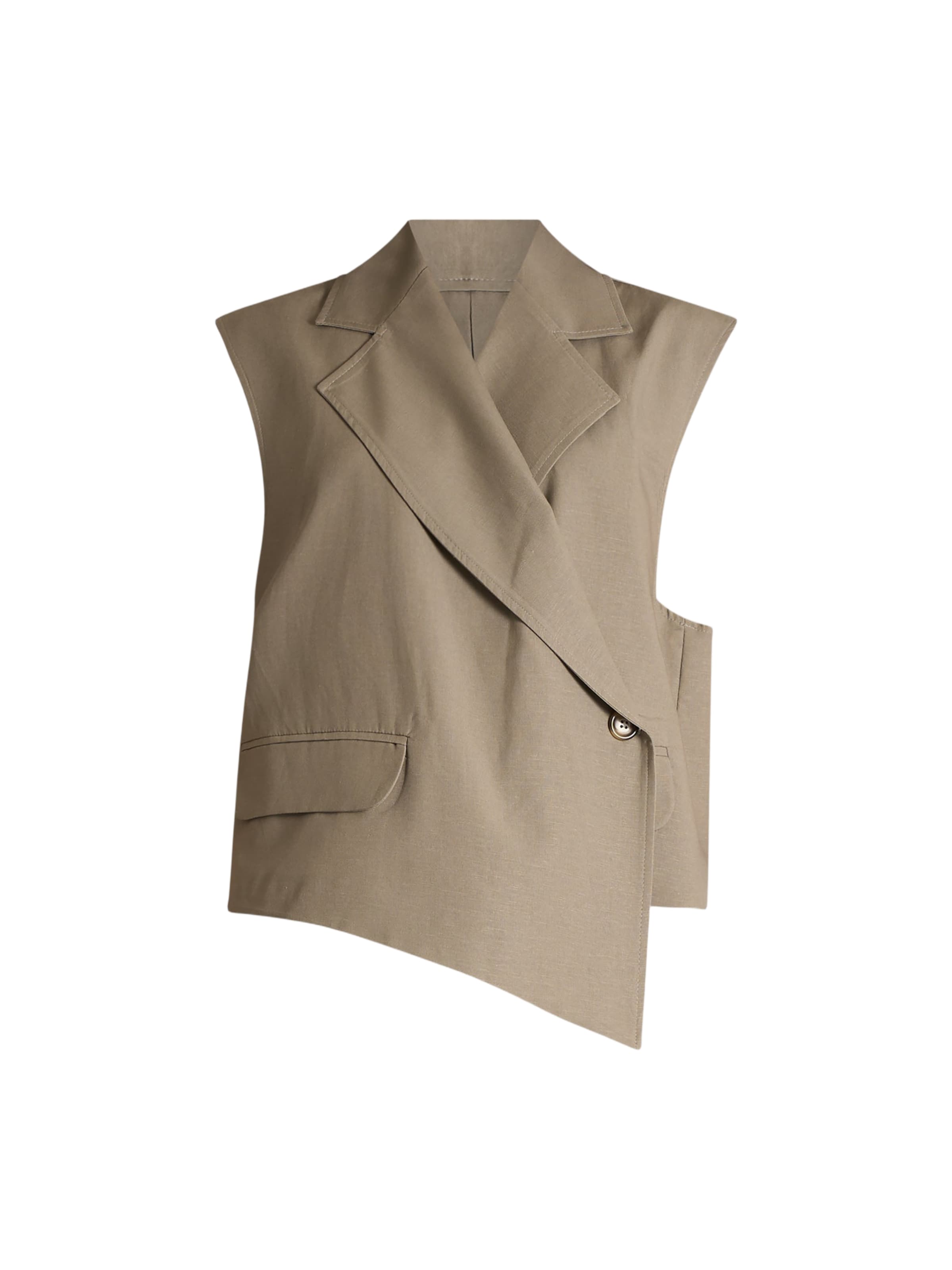 Dixie Weste in Beige: Vorderseite