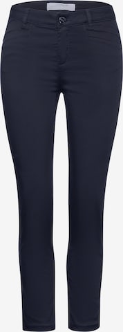 Coupe slim Pantalon chino 'Yulius' STREET ONE en bleu : devant