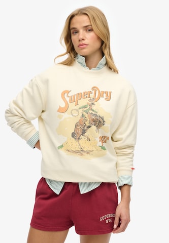 Superdry Sweatshirt in Beige: voorkant