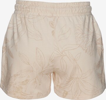 LASCANA Regular Pyjamahose in Beige