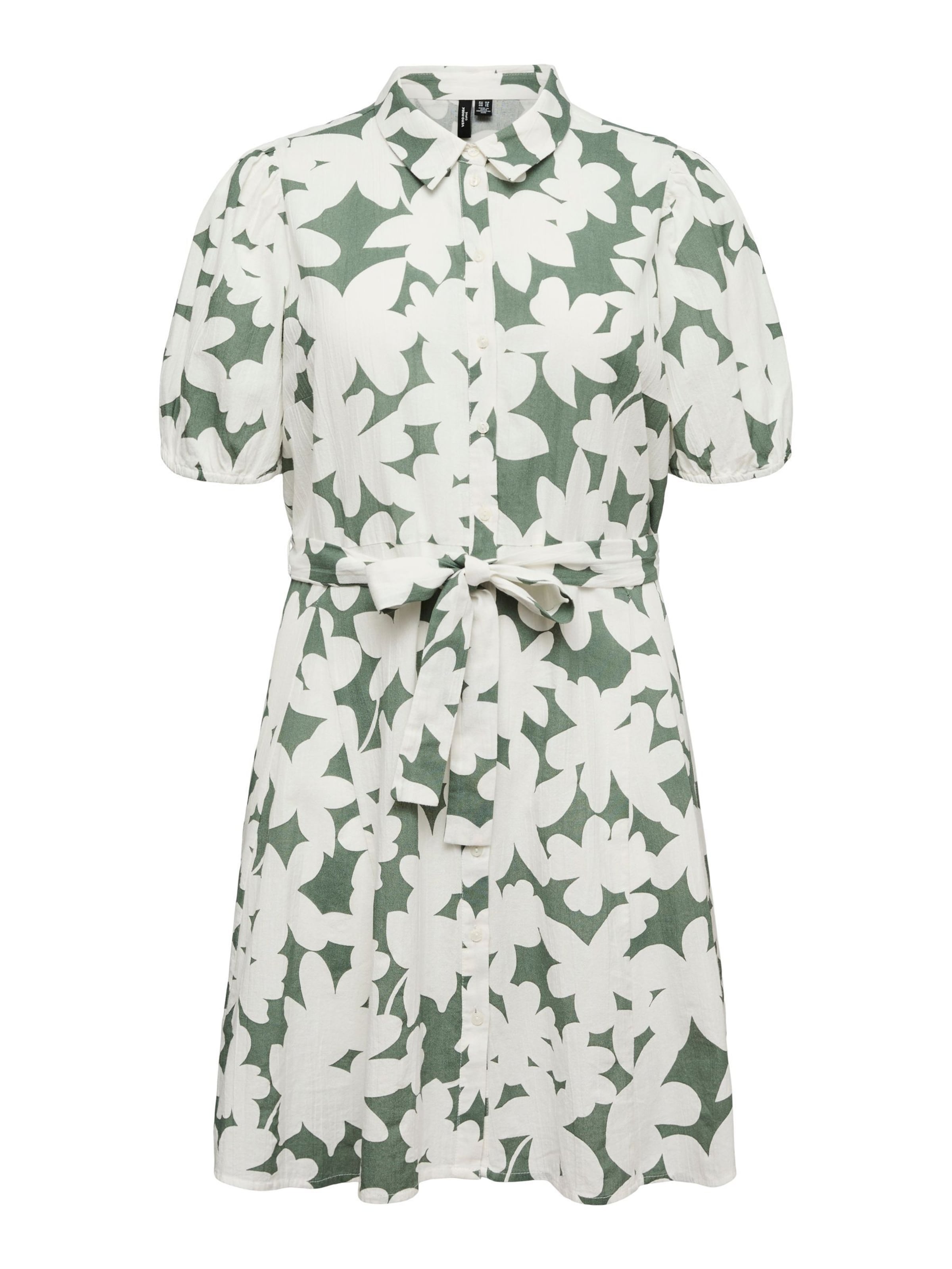 Robe-chemise 'VMCDICTHE' Vero Moda Curve en vert : devant
