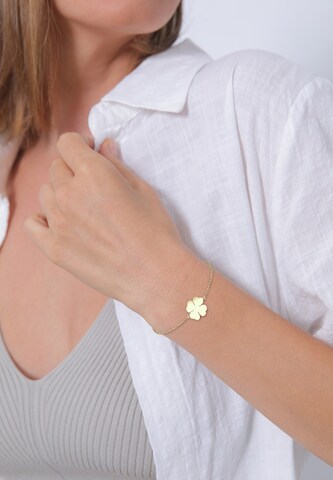 ELLI PREMIUM Bracelet 'Kleeblatt' in Gold: front