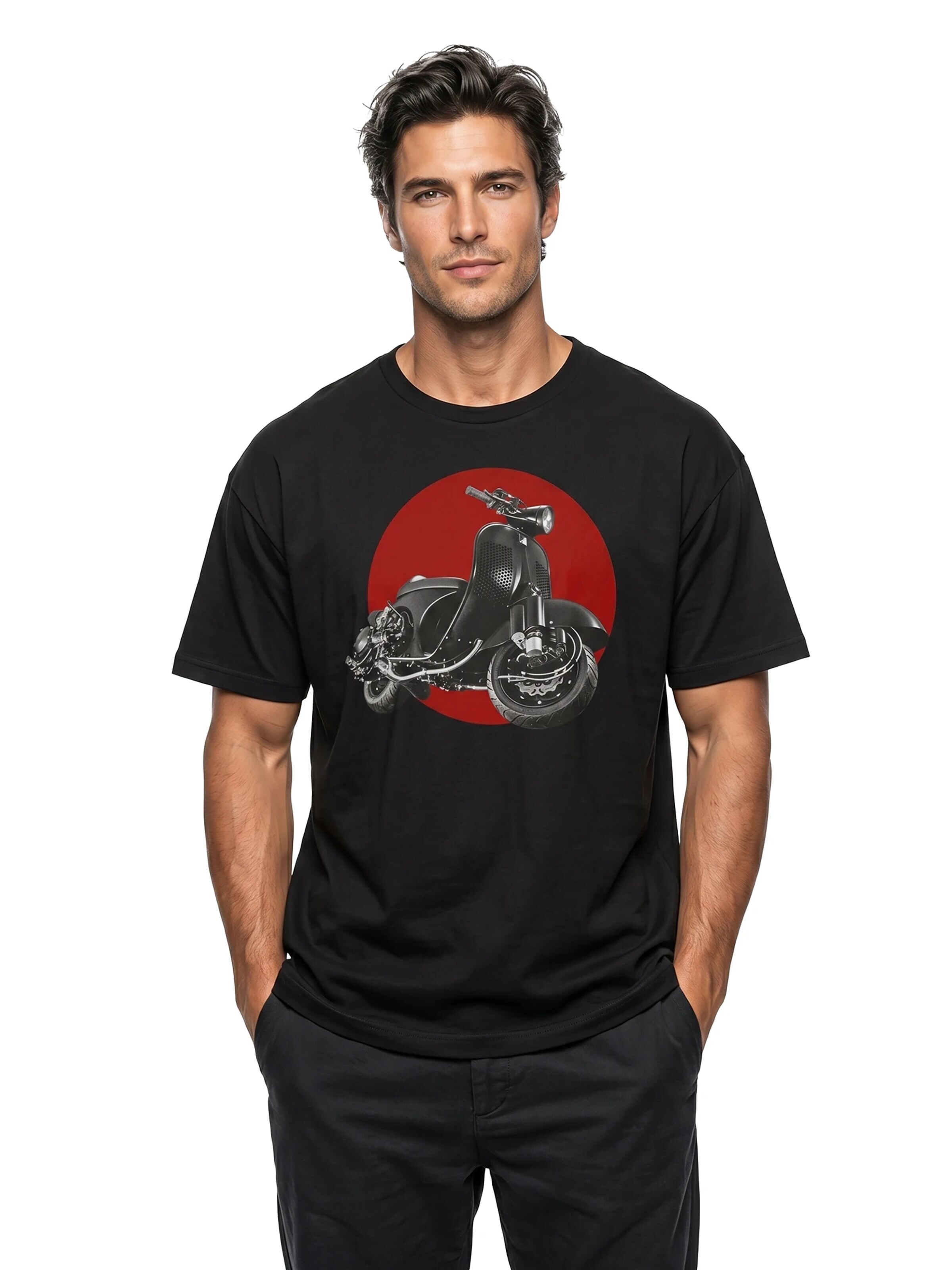 MAKAYA Shirt 'Race Scooter' in Black